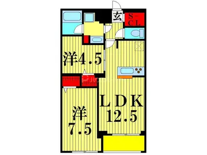 アーバンパーク梅島(2LDK/3階)の間取り写真