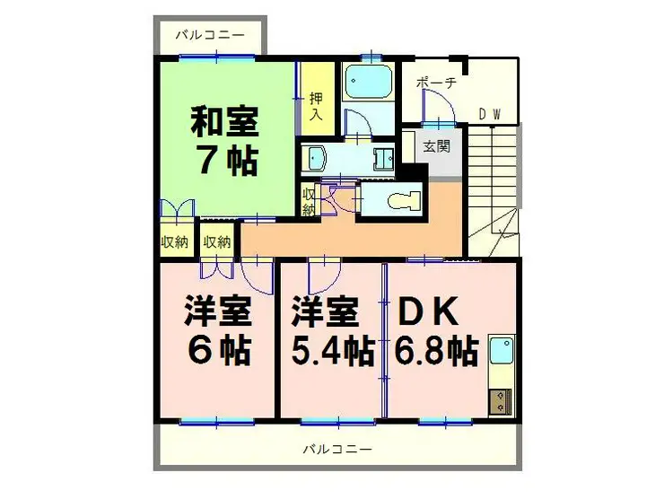 ローレルマンション太田A棟 1階階 間取り