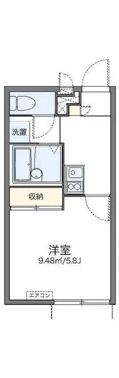 レオパレスルミエール馬場 1階階 間取り