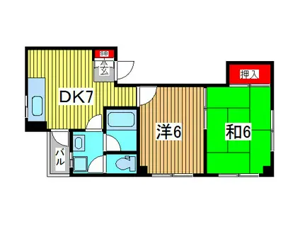 アパートメントオーランド(2DK/3階)の間取り写真