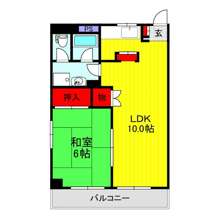 タケノヤハイツ本町 4階階 間取り