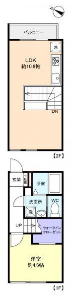 ラシュレ(1LDK/1階)の間取り写真
