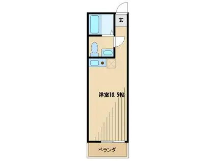 グランアベニュー相模大野(ワンルーム/3階)の間取り写真