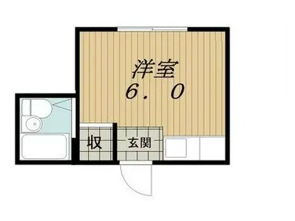 コーポラス長良(ワンルーム/1階)の間取り写真