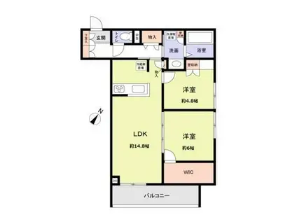 RICOTT URAWA(2LDK/3階)の間取り写真