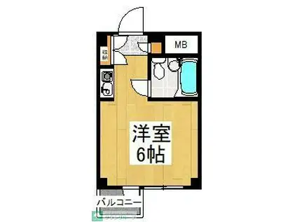 東村山ペガサスビルB棟(ワンルーム/4階)の間取り写真