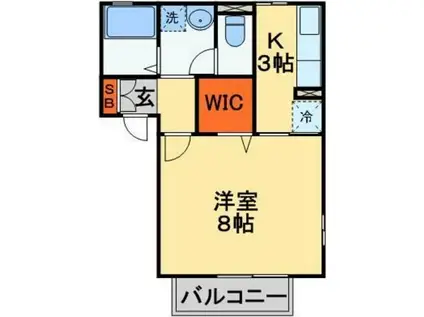 KSフォンティーヌ(1K/2階)の間取り写真