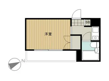 パステル相模原(1K/3階)の間取り写真