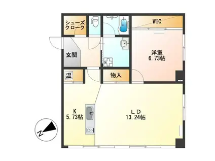 GROW イースト(1LDK/5階)の間取り写真