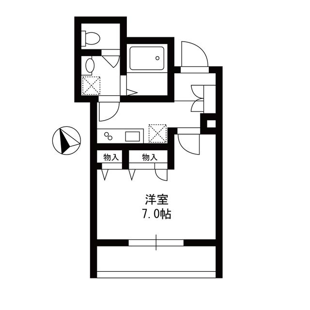 GRAND CIEL(1K/3階)の間取り写真