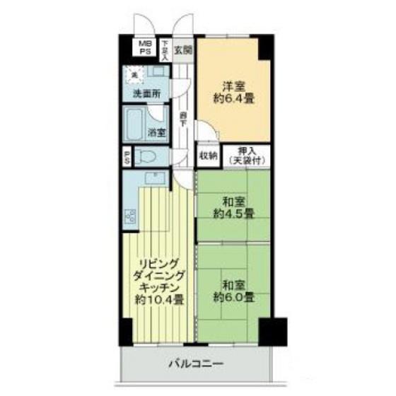 ライオンズマンション古江西(3LDK/8階)の間取り写真