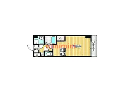 フローライト上新庄駅前(ワンルーム/6階)の間取り写真