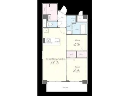 MYS CASETTA KOKURA(2LDK/9階)の間取り写真