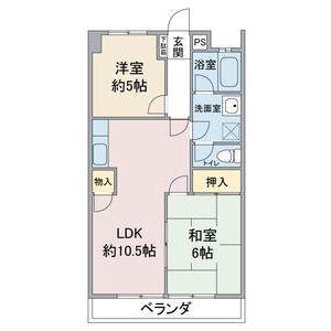 中町田ビル(2LDK/3階)の間取り写真