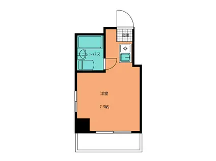 パレスフィールド南八幡(ワンルーム/4階)の間取り写真