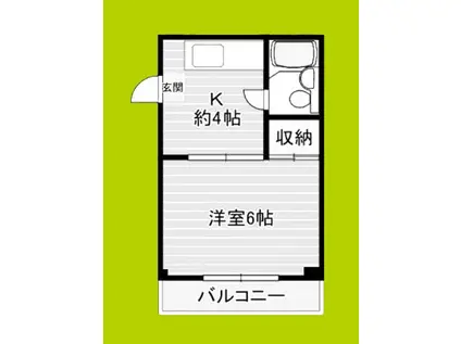 アーニング西加賀屋2号館(1K/2階)の間取り写真