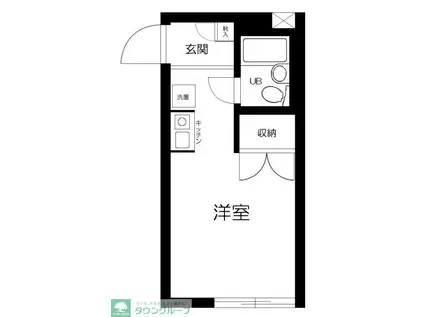 SERA.U 笹塚(ワンルーム/1階)の間取り写真