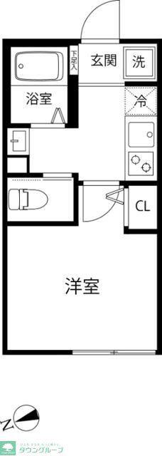 TS CUORE三ツ境I(ワンルーム/1階)の間取り写真