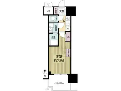 セレニテ本町東リアン(1K/5階)の間取り写真