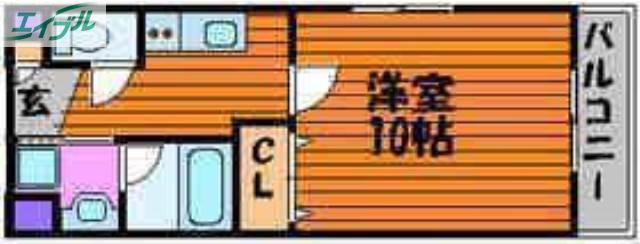 ピアホーム奥田西町(1K/1階)の間取り写真