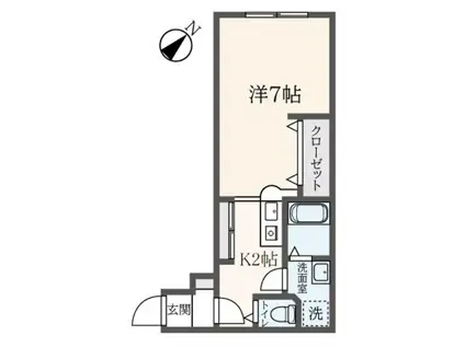 フォセット本蓮沼(1K/1階)の間取り写真