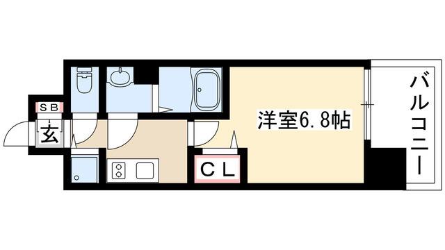 プレサンス上前津グレース(1K/11階)の間取り写真