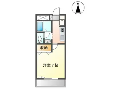 トワール・ニシノミヤ(1K/2階)の間取り写真