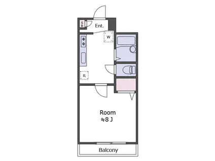 コート南烏山(1K/3階)の間取り写真