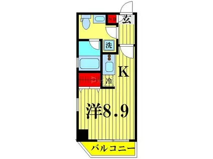 パークキューブ錦糸町(ワンルーム/4階)の間取り写真