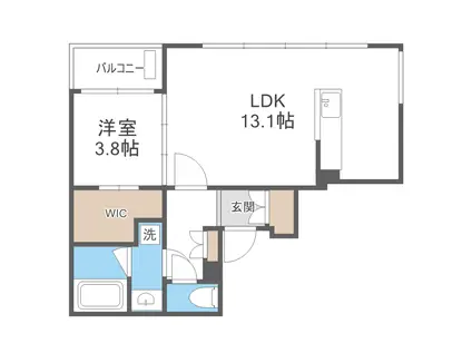 THE EIGHT(1LDK/2階)の間取り写真