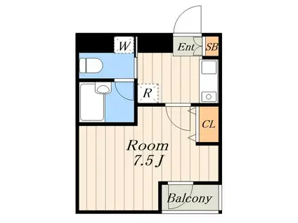 なわ安ビル(1K/4階)の間取り写真