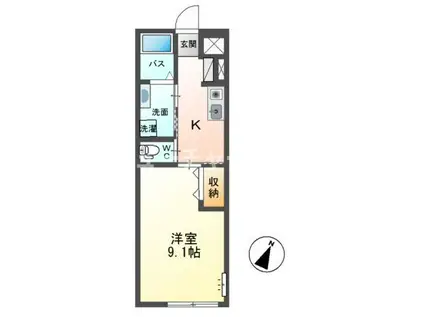 ROYAL STAGE(1K/2階)の間取り写真