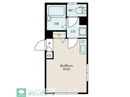 カランコエ・M(ワンルーム/4階)の間取り写真