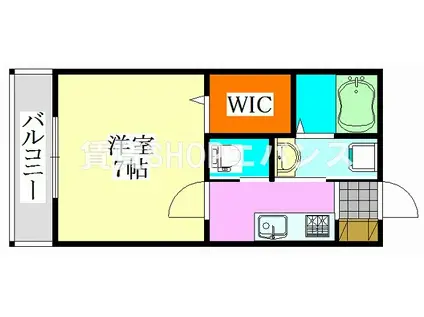 VOCE(1K/3階)の間取り写真