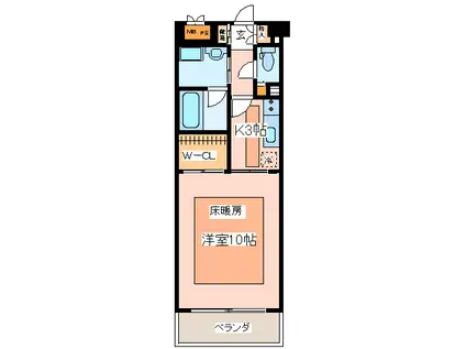 コンフォート中野島(1K/5階)の間取り写真