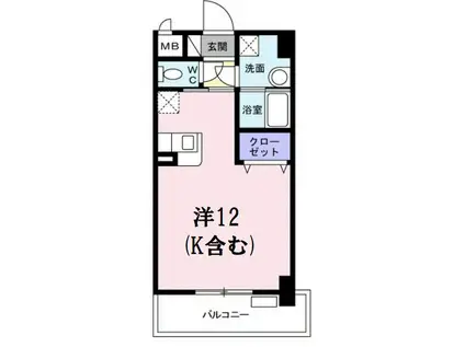 フリーデンSTII(ワンルーム/3階)の間取り写真