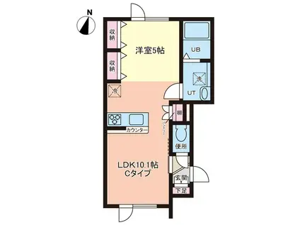 MAISON17 (1LDK/2階)の間取り写真