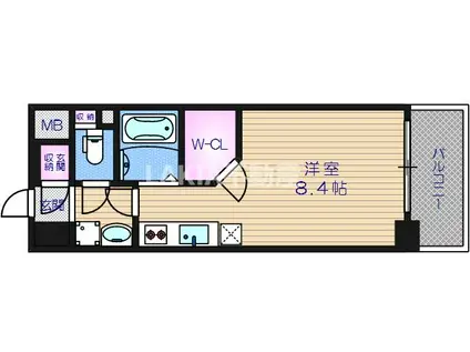 ララプレイス四天王寺夕陽ヶ丘(ワンルーム/11階)の間取り写真