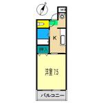 メゾンレーヴ高須(1K/3階)の間取り写真