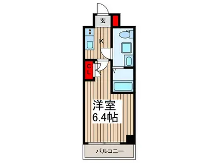 LIME RESIDENCE KAWAGUCHI イースト(1K/4階)の間取り写真