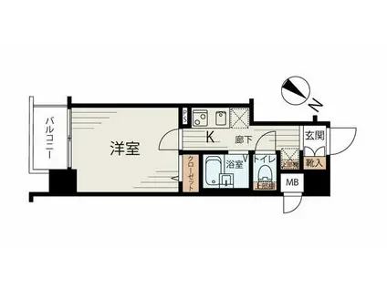 フェニックス大塚駅前弐番館(1K/8階)の間取り写真