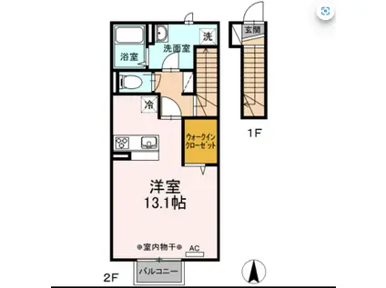 ヴィル・トランキル大森(ワンルーム/2階)の間取り写真