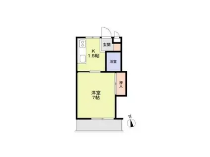 セントラルハイツ(1K/1階)の間取り写真