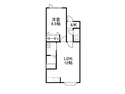 DEARIII(1LDK/2階)の間取り写真