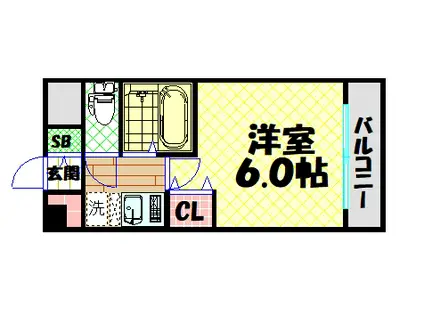 サンシャイン戸川(1K/5階)の間取り写真