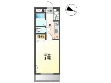 グローリアスM・A・K(1K/2階)の間取り写真