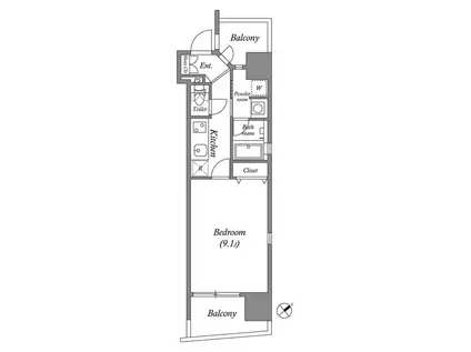 千種アヴァンギャルドプレイス(1K/5階)の間取り写真