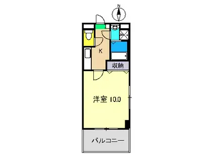 シャルメゾン木香(1K/2階)の間取り写真