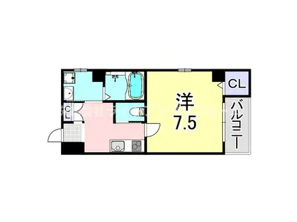 エスポアシティ神戸(1K/3階)の間取り写真