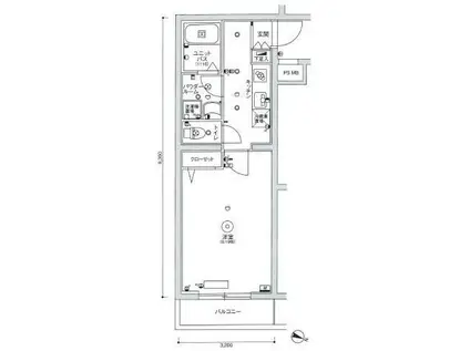 スカイコート板橋本町(1K/2階)の間取り写真